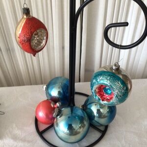 Coral and Turquoise Vintage Ornaments